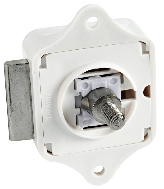MEDIUM push button spring lock white