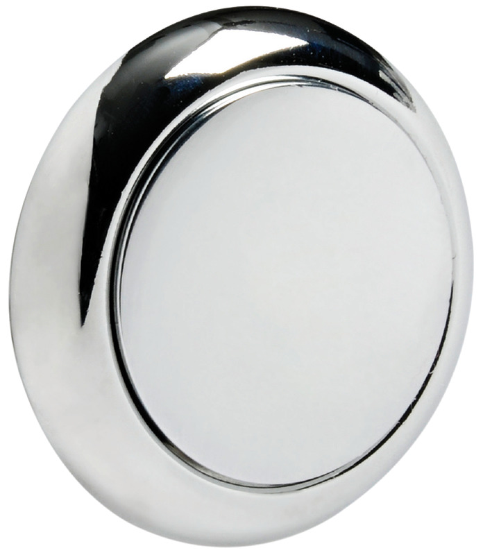 Knob + ring Round chromed ABS