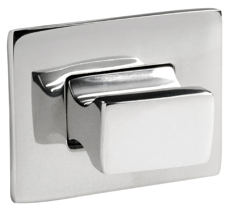 Knob + ring Rectangular polished AISI316