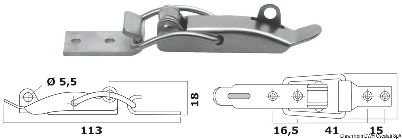 SS toggle fastener 250 kg