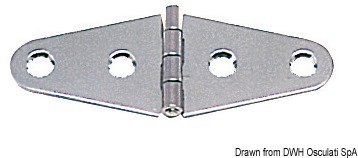 Hinge mirror polished SS 101x38 mm
