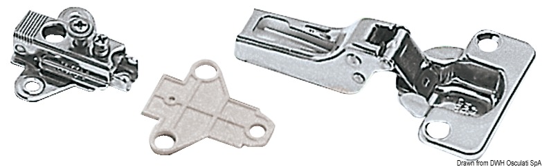 Spring hinge 5-9 mm 94x54 mm