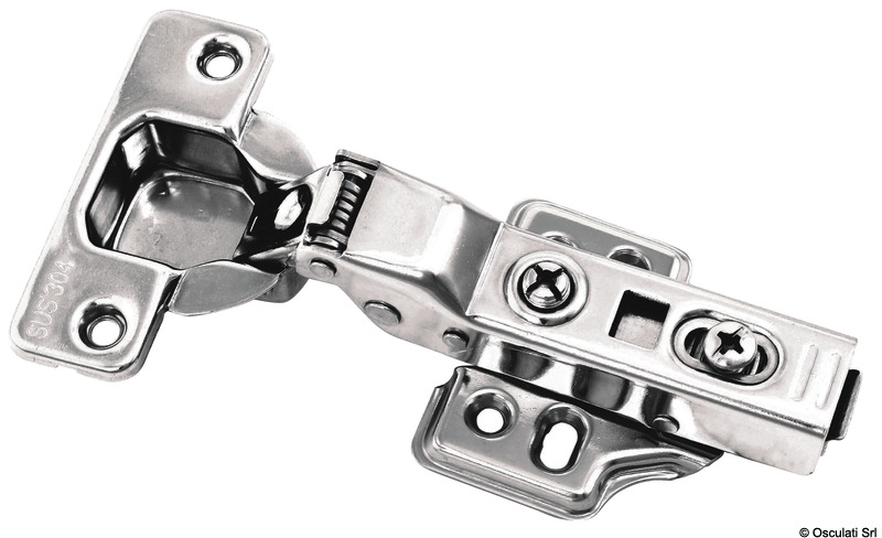 Spring hinge for Soft Close doors Half Overlay