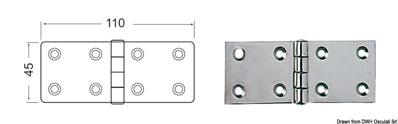 Hinge 45x110 mm