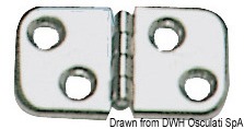 Mirror polished SS hinge 60x32 mm