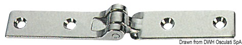 Chromed brass hinge for ladder 145x20x15 mm