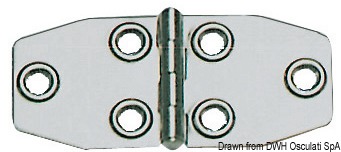 Hinge polished AISI316 102x46 mm
