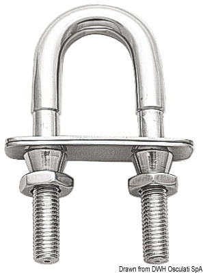 U-bolt w/safety nut M8
