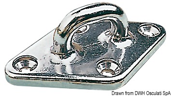 Eyebolt AISI316 w/4 screws 88x55 mm