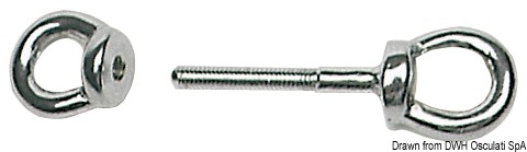 SS double eyebolt 10x80 mm