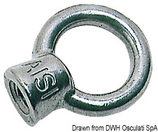 Threaded eyebolt AISI316 41 mm