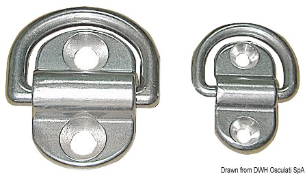 SS swiveling half ring 28x54 mm