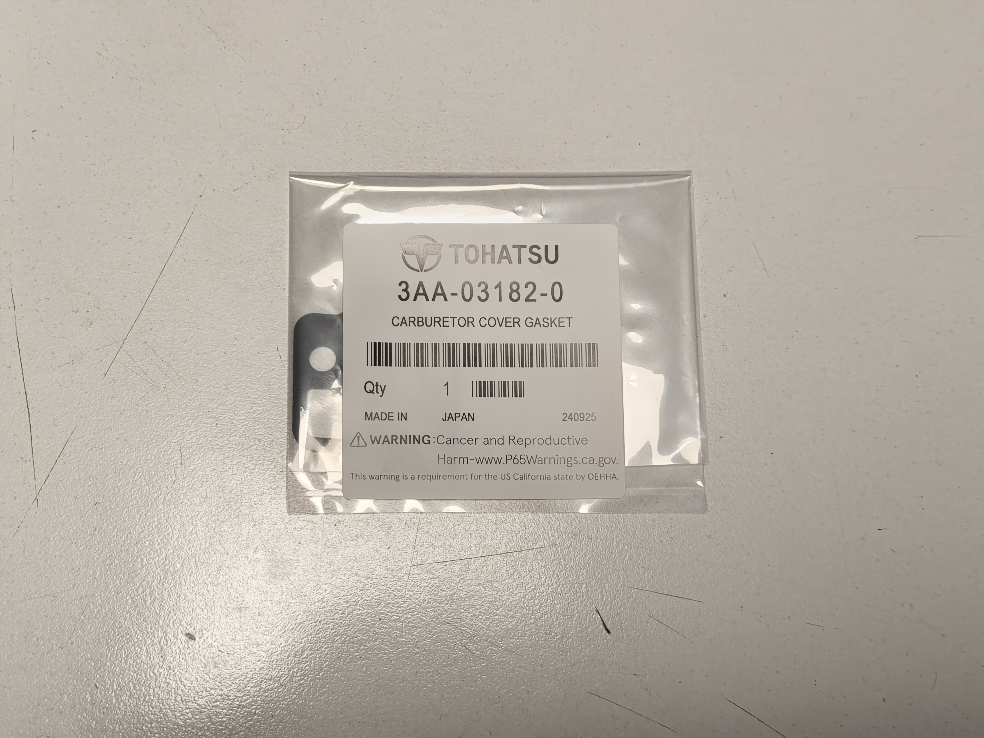 Carburetor cover gasket 3AA-03182-0