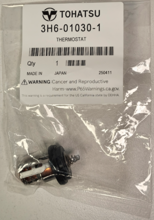 Thermostat OEM: Mercruiser: 804540, 853704, 8M0228409, 8M0228413; OMC: 5040958; Tohatsu: 345-01030-0, 3H6010300M