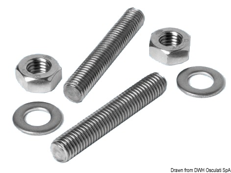 SS stud kit for cleats 10x60 mm