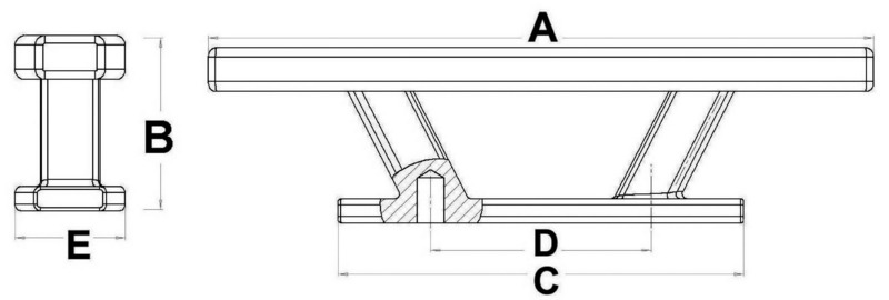 Nordik II cleat 250 mm
