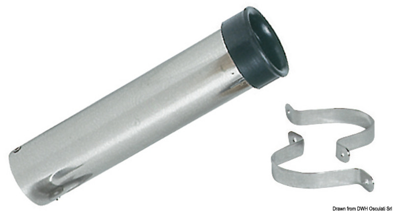SS rod holder for bulkhead mounting 41 mm