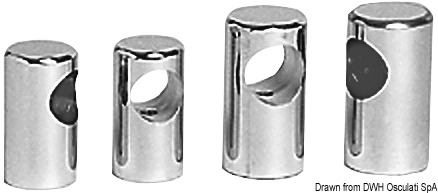 Handrail central AISI316 22 mm