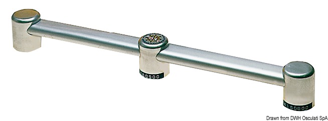 Aluminium oval  handrail central for pipe 40x20mm