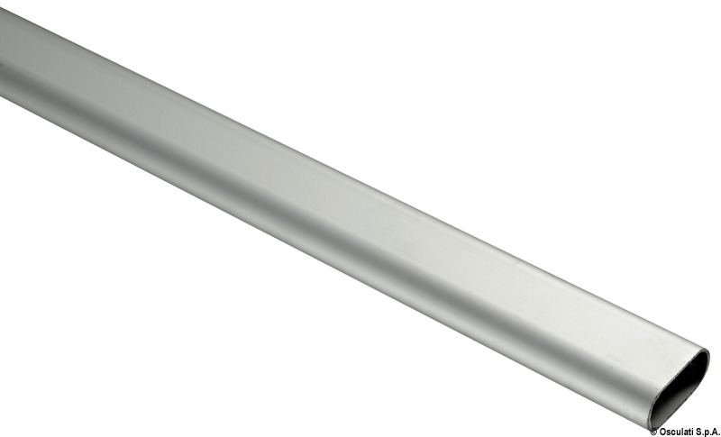 Polished anodized oval pipe 40x20 mm