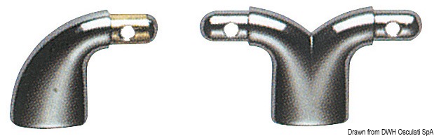 Chromed brass holder for pipe 10x500 mm