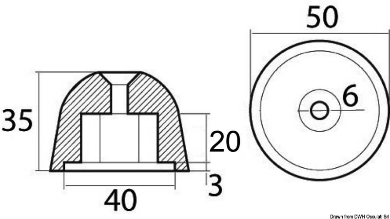 Zinc spare anode orig. ref. 02481