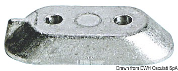 Magnesium bridge anode for Yamaha 4/70 HP