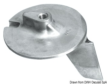Zinc directional fin for Yamaha 200/300 HP
