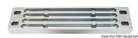 Aluminium oblong anode for Yamaha