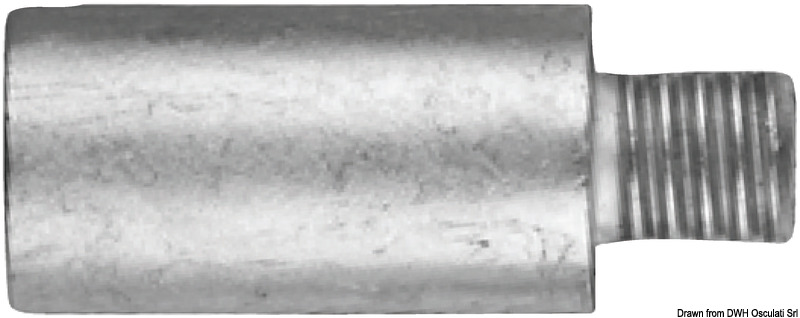 Zinc anode for heat exchanger 7/16"