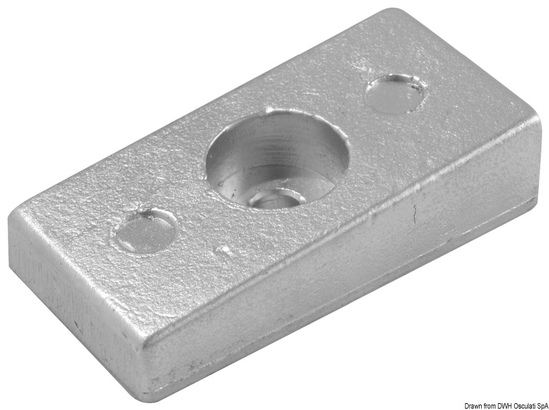 Magnesium plate anode 75/225 HP 36 x 71 mm