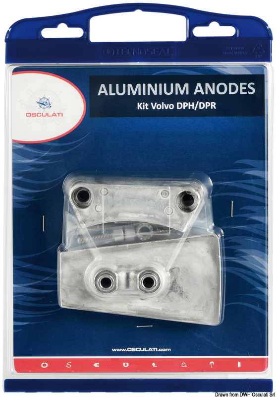 Anode kit for Volvo engines DPH aluminium