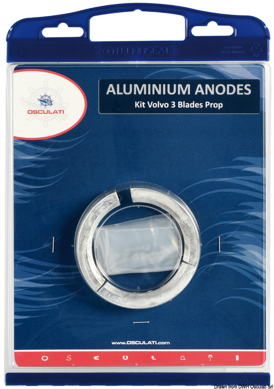 Anode kit Volvo engines 3 blade propeller aluminiu