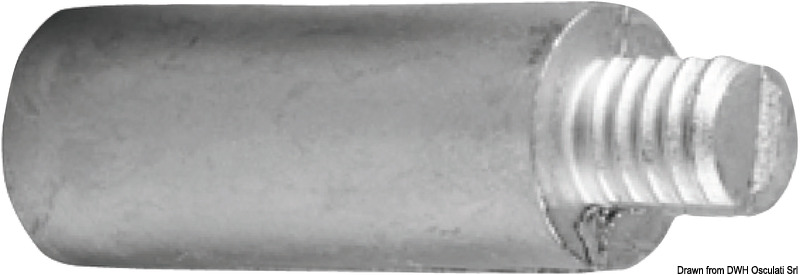 Zinc anode for heat exchanger/manifolds 7/16"