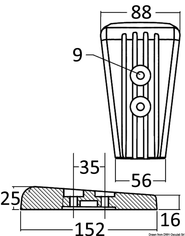 Aluminium anode Volvo DPR-DPH
