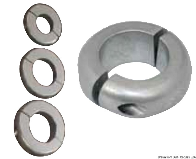 Aluminium low olive anode 45 mm