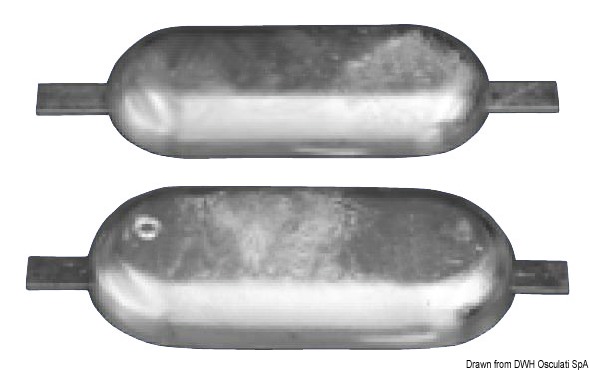 Magnesium anode to be welded 300 x 80 mm 1.5 kg