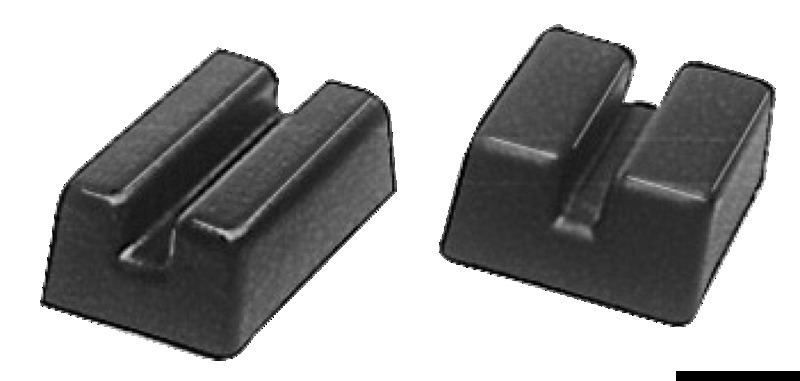Black PVC terminal 55x21 mm