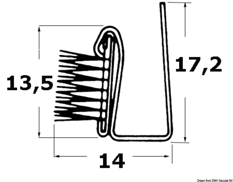 Glass sealing rail AISI316
