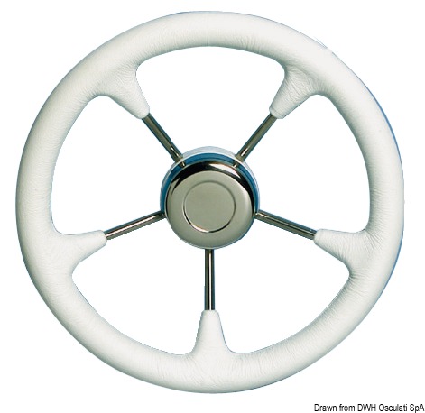 Soft polyurethane steering wheel cone white 350mm