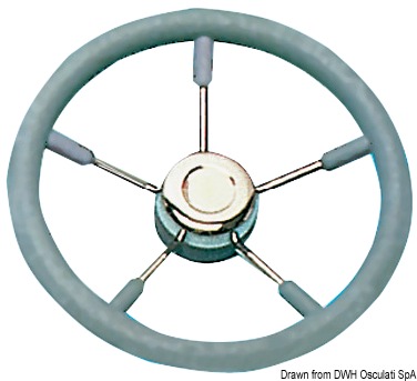 Soft polyurethane steering wheel grey 320 mm