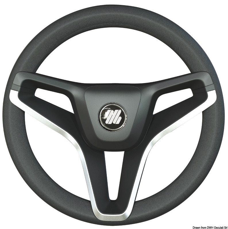 ULTRAFLEX Portofino wheel black 350mm chr.spokes