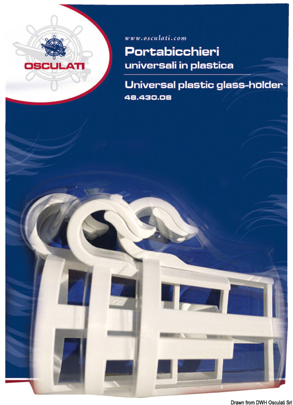 3-pcs-set snap-in plastic glass holders Ø 25-30 mm