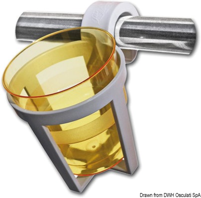 3-pcs-set snap-in plastic glass holders Ø 25-30 mm