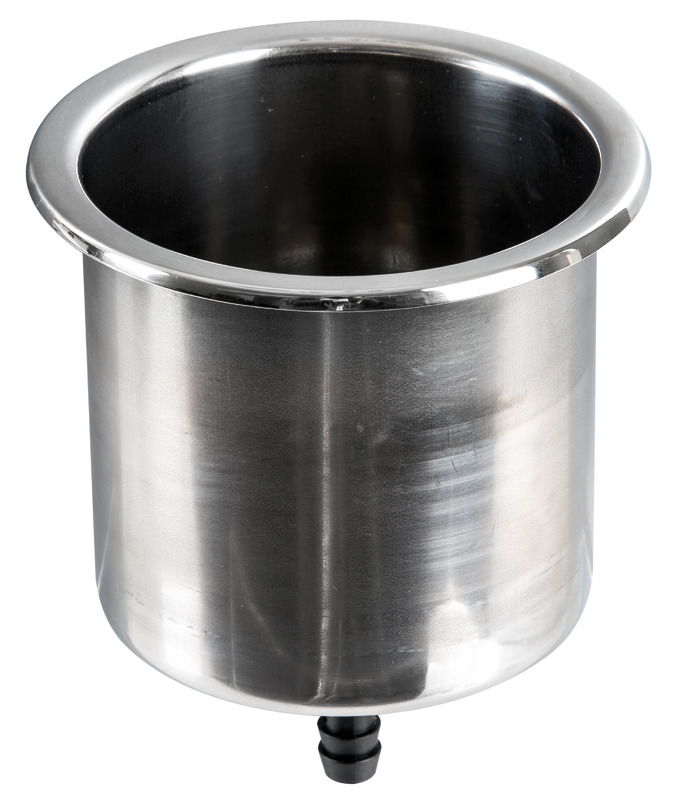 Delux Slim steel glass holder w/drain hole