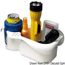 Cruiser Caddy white plastic object holder with suction pads 290x130xH86mm