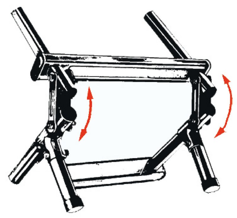Foldable ladder AISI316 narrow 3 steps