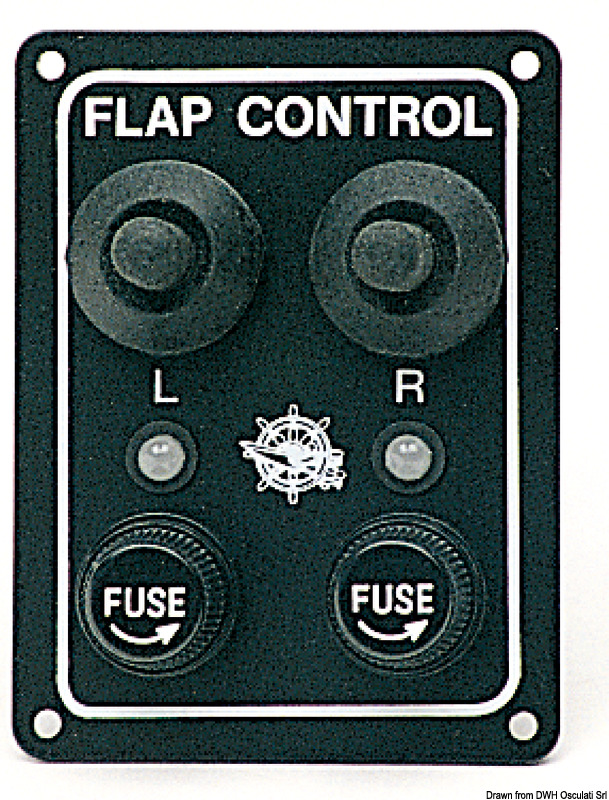Control panel f. hydraulic trim tab set