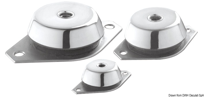 Galvanised steel anti-vibration support 350 kg
