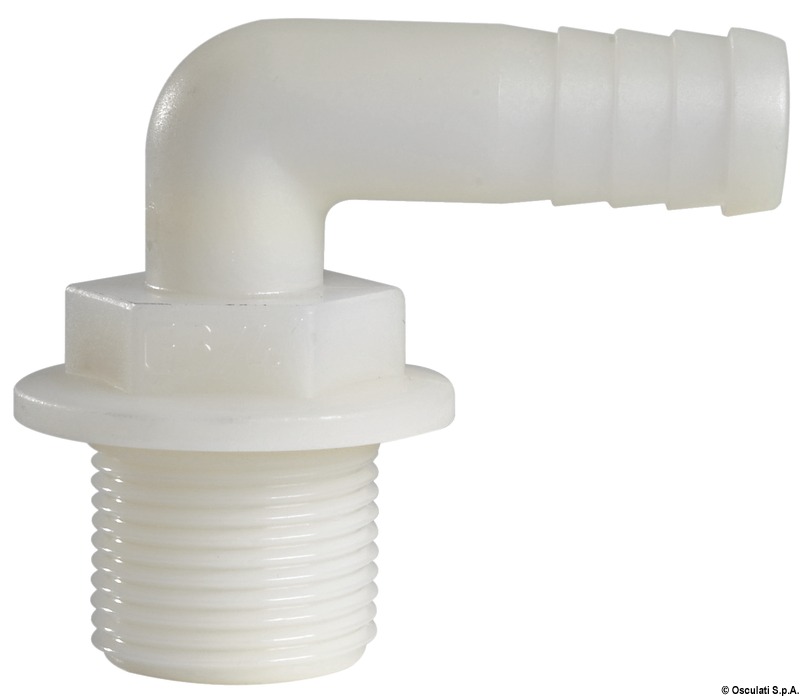 Hose adapter 1/2" x 15 mm 90° curve